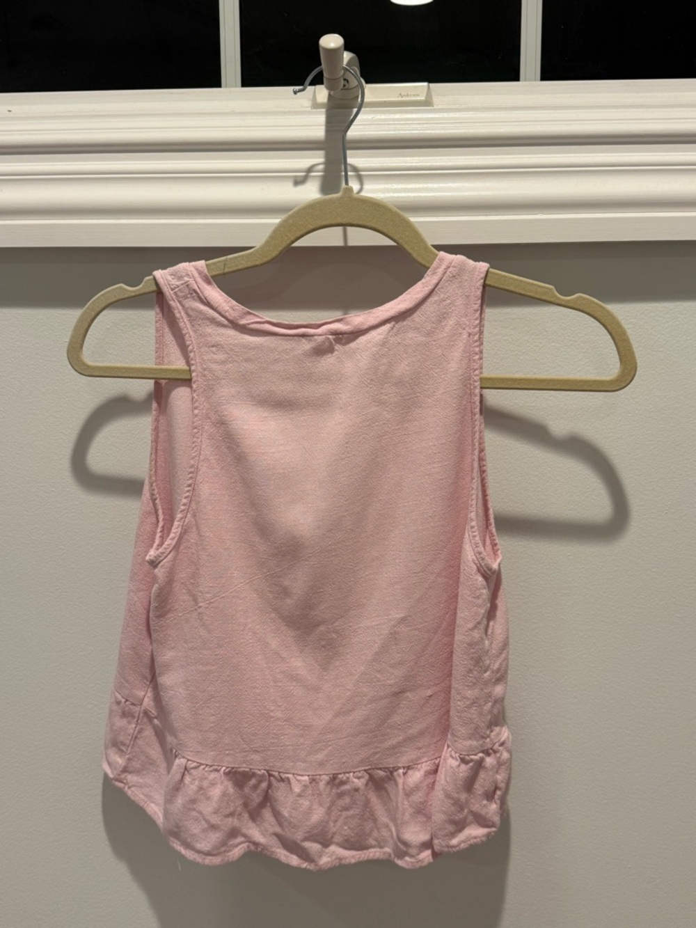 Light Pink V-Neck Ruffle Tank - Picture 3 of 3